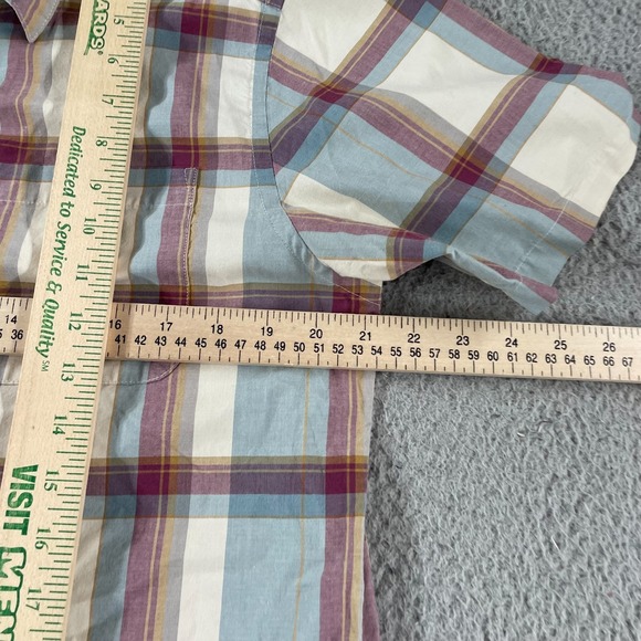 Patagonia Shirt Mens Large Blue "Go To" Hiking Trail Plaid Hipster 52690 Outdoor - Picture 7 of 10